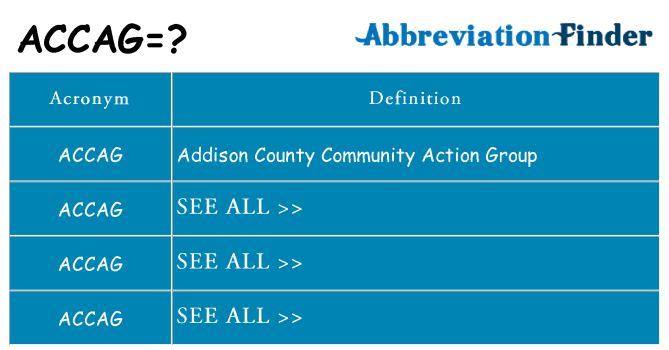 What does accag stand for