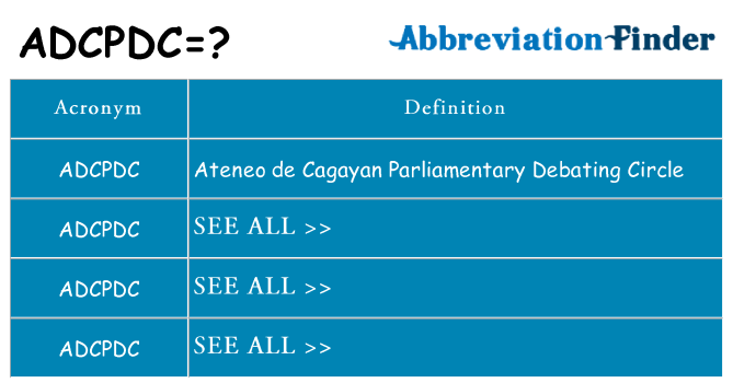 What does adcpdc stand for