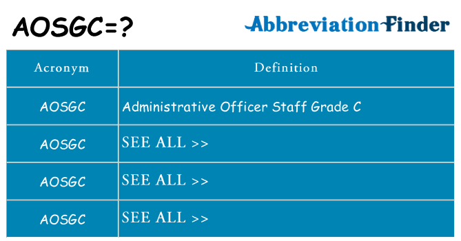 What does aosgc stand for