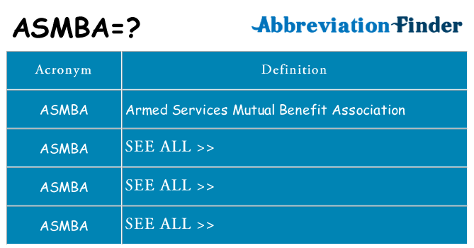 What does asmba stand for