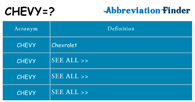 what-does-chevy-mean-chevy-definitions-abbreviation-finder