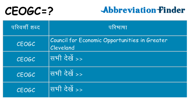ceogc का क्या अर्थ है