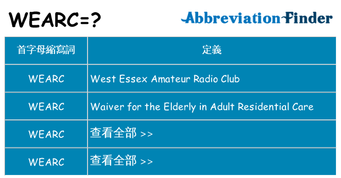 wearc 代表什麼
