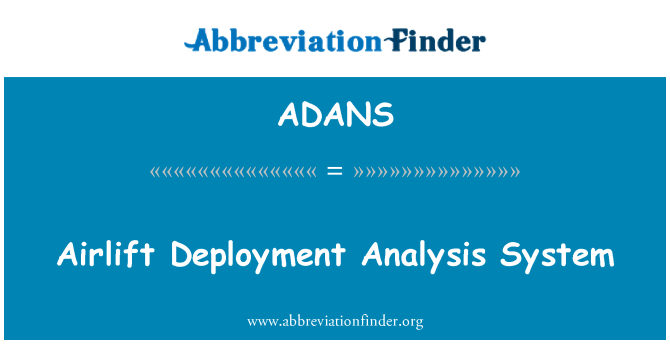 ADANS: پل هوایی استقرار سیستم تجزیه و تحلیل