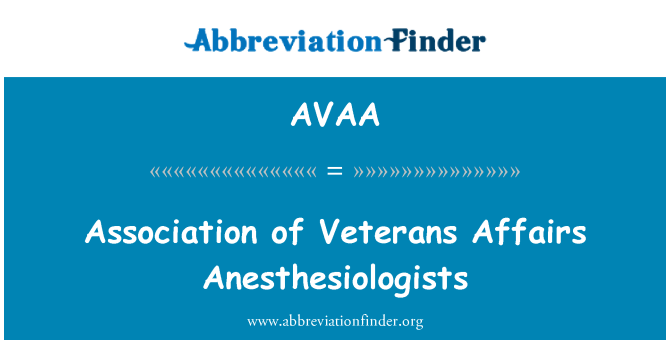 AVAA: Associació d'anestesistes d'Afers de Veterans