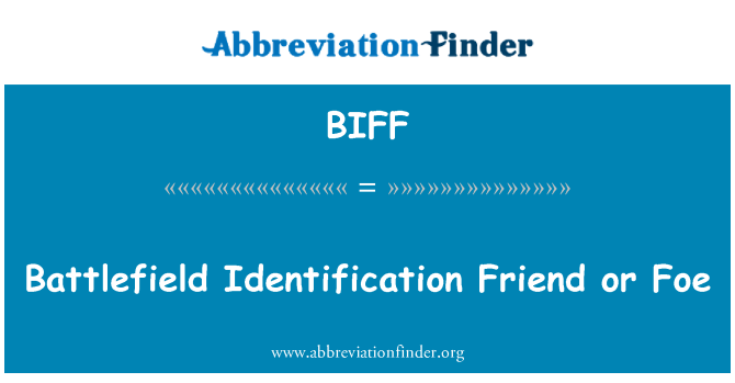 BIFF Definition: Battlefield Identification Friend Or Foe ...