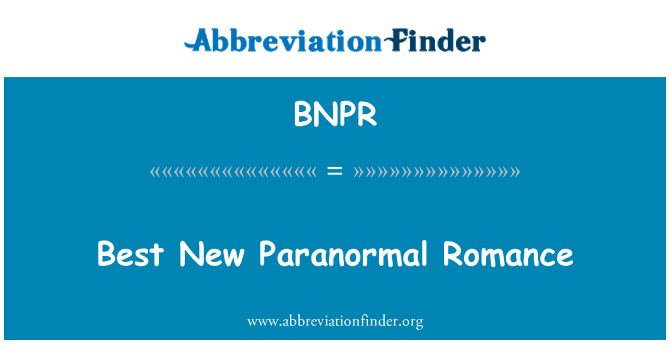 BNPR: Roman Paranormal baru terbaik