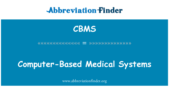 CBMS: Kompjuterski medicinski sustavi