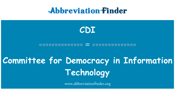 CDI: Комитет за демокрация в информационните технологии