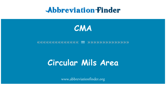 CMA Definici n rea Circular Mils Circular Mils Area