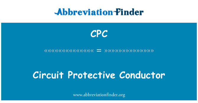 CPC: Circuit de Conductor de protecţie