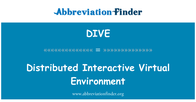 DIVE: Distributed Interactive Virtual Environment