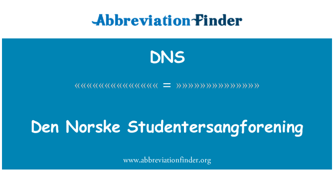 DNS: デン ノルウェー Studentersangforening