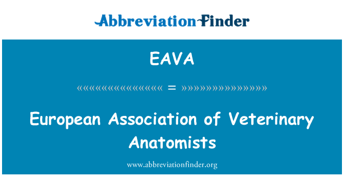 EAVA: 獸醫解剖學家歐洲協會