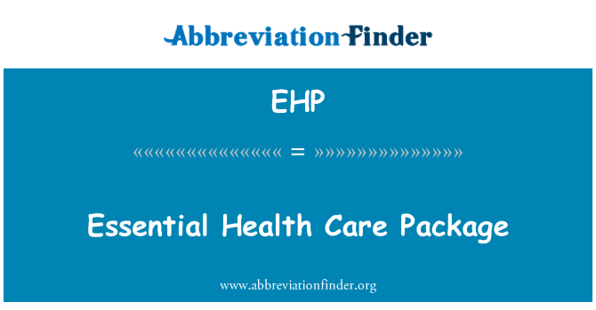 ehp-essential-health-care-package