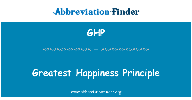 GHP: 最大幸福原理