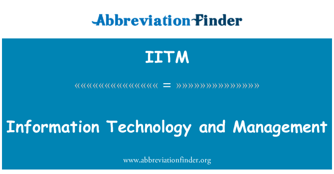 IITM: 情報技術と管理