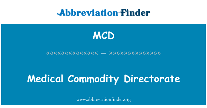 mcd in medicine