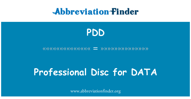 PDD: Professional Disc de dades