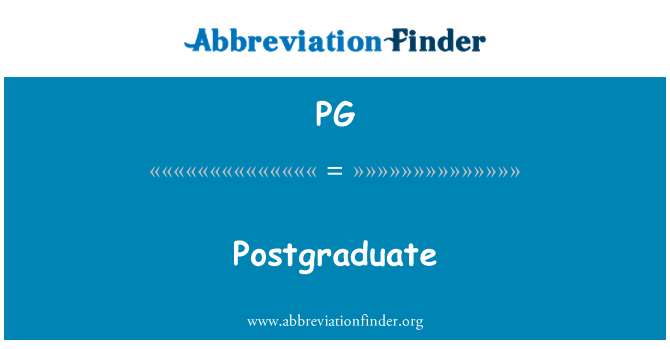 pg-definition-postgraduate-abbreviation-finder