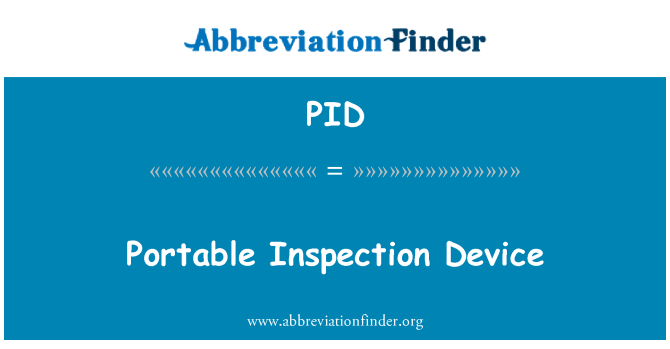 PID: Portable Kontrolle Gerät