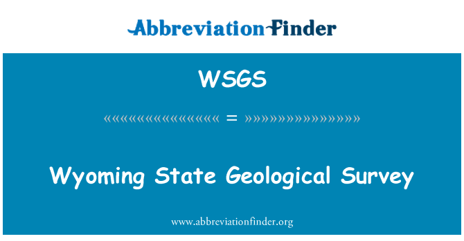 WSGS: Eta Wyoming sondaj Géologique